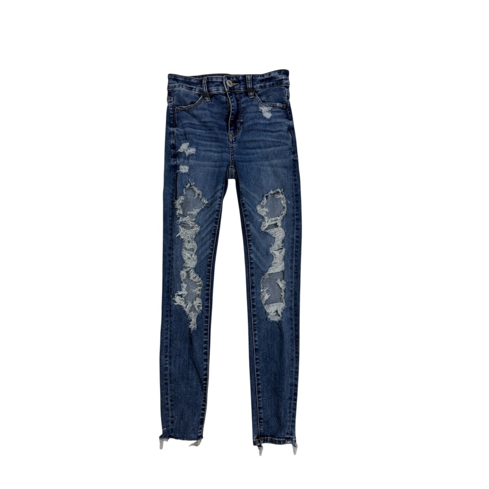 American Eagle Outfitters Next Level Stretch Hi Rise Jegging Jeans Womens 0 Blue